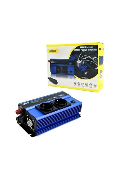 OEM ANDOWL QY-7011 Μετατροπέας Ισχύος Αυτοκινήτου 1000W 12V 220V με 2xUSB - S...