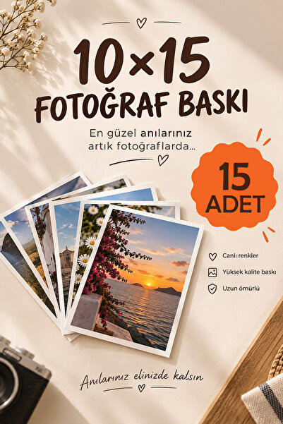 Fotoğraf Baskısı 15 Adet 10X15 Ebat 260 gr Yüksek Kalite Kağıtı