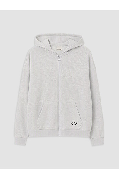 LC Waikiki Rmz Gi̇yi̇m Farkiyla Hooded Girls' Sweatshirt