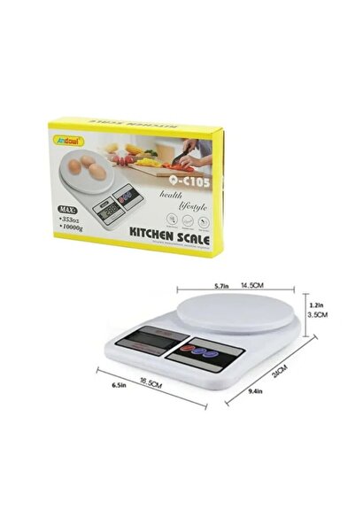 OEM Andowl Ψηφιακή Ζυγαριά Κουζίνας 1gr/10kg Q-C105 - Kitchen Cale