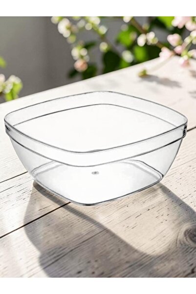 Generic Brand 25 Pieces of Square Bowls Without Lids, Mica Transparent, 160 C...