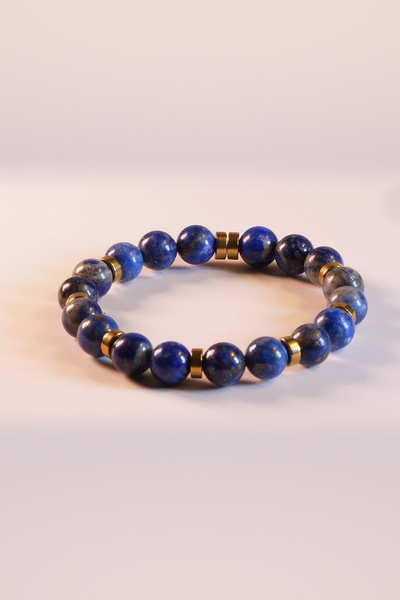 YÂD Ritüel Lapis Lazuli Doğal Taş Yuvarlak Kesim Unisex Bileklik