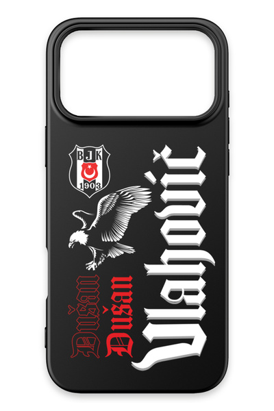 Beşiktaş Dušan Vlahović Kartal iPhone 17 Pro Max Case (Silicone) - Licensed O...