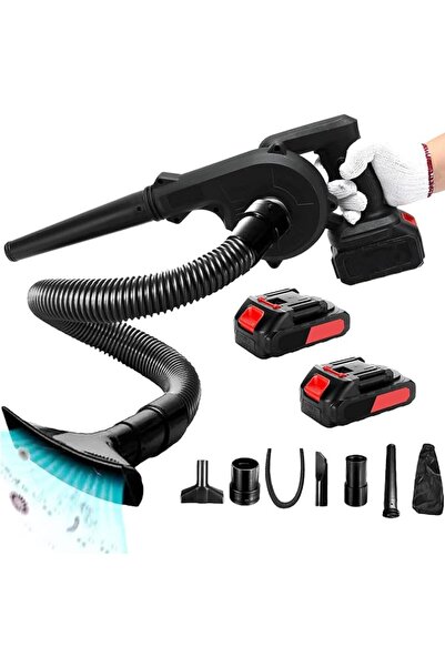 GENERAL Cordless Leaf Blower, 2-in-1 Electric Leaf Blower with 2Pcs 21V Lithi...