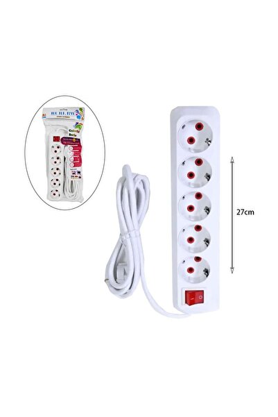 OEM RURI.BW πολύμπριζο με 5 θύρες και διακόπτη 3Μ – 5 power socket