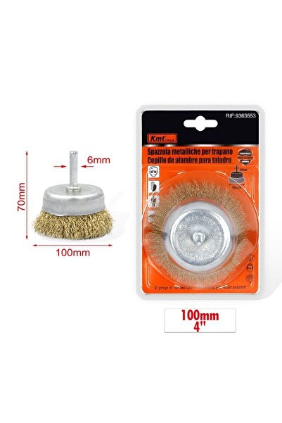 OEM KMT Tools Συρματόβουρτσα Καμπάνα για Δράπανο 100mm Ø6mm RIF:9363553 - Dri...