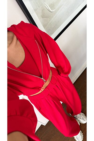 ALVOR Modal Fabric Hooded Crop 3-Piece Set