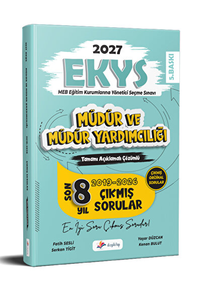 Dizgi Kitap 2027 MEB EKYS Müdür ve Müdür Yardımcılığı Tamamı Açıklamalı Çözüm...
