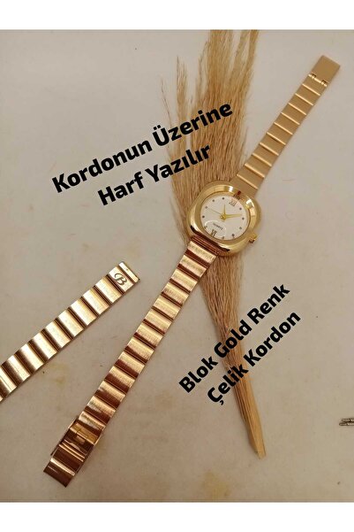 Brality When a Letter Is Written on the Watch Strap, Vintage Model Gold Color...