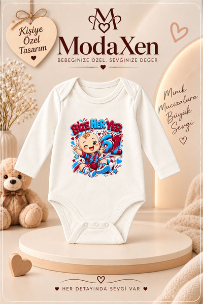 ModaXen Baby Bodysuit with the Text "Us Anywhere" 61 Long Sleeve Bodysuit (Ne...
