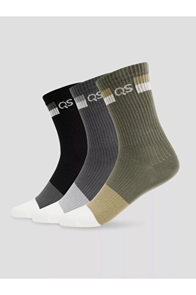 QS by s.Oliver Q/S by s.Oliver Set of 3 pairs of retro socks, men's, cotton b...