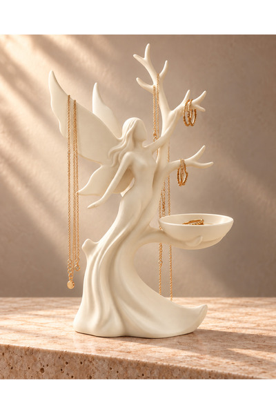 farist Jewelry Stand and Organizer with Fairy Figure – Holder for Necklaces, ...