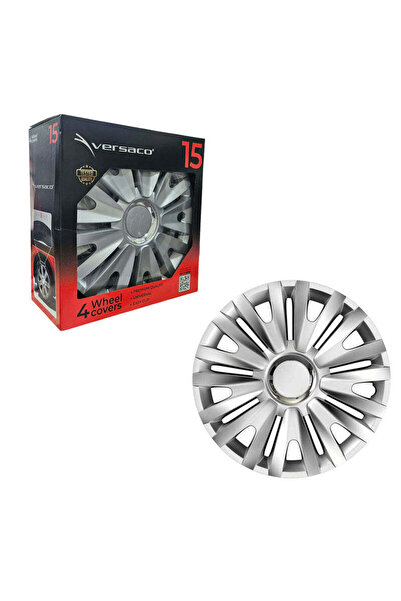 OEM Versaco Σετ Τάσια Αυτοκινήτου 4τμχ 15" Ασημί - Wheel Covers