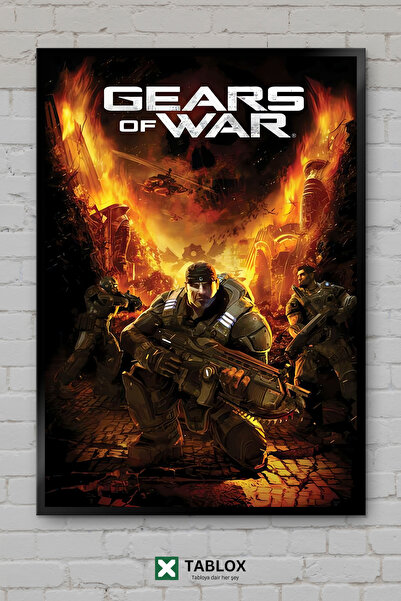 tablomaxtbx Gears Of War Cover Art Αφίσα παιχνιδιού με κορνίζα Διακοσμητικός ...