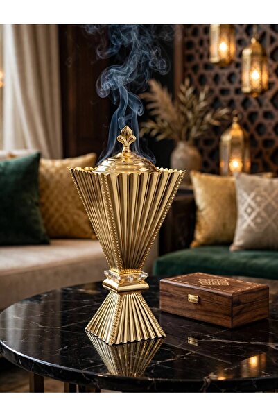 Generic Brand A Large Golden Incense Burner Suitable for High-Class Settings ...