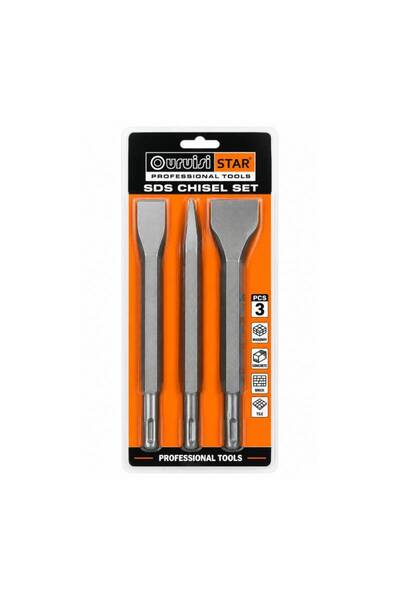 OEM Σετ Καλέμια SDS 3 Τεμαχίων 25cm για Μπετόν, Τούβλο & Τοιχοποιία – 3-Piece...