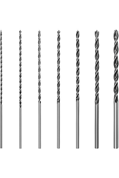 X SPRING Extra Long Brad Point Drill Bits, 7-Piece 300mm Long Drill Bit Set w...