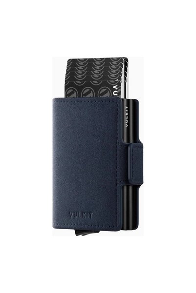VULKIT Double Compartment Rfid Protected Leather Men's Card Holder Wallet
