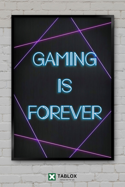 tablomaxtbx Gaming Game Is Forever Διακοσμητικός πίνακας MDF με πλαίσιο για g...