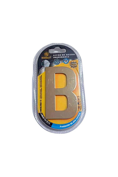 Tradesor Αυτοκόλλητη μεταλλική πινακίδα γράμμα B - 8cm - Σετ 12 τεμάχια - 204254