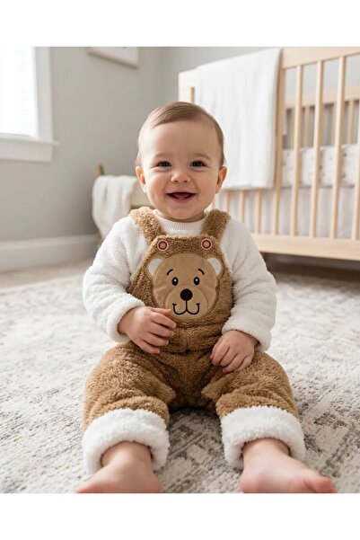 EFEYOO ERKEK BEBEK AYICIK NAKIŞLI 2'Lİ BADİLİ SLOPET TAKIM 6 ay 9 ay 12 ay 18...