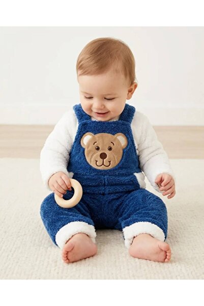 EFEYOO ERKEK BEBEK AYICIK NAKIŞLI 2'Lİ BADİLİ SLOPET TAKIM 6 ay 9 ay 12 ay 18...