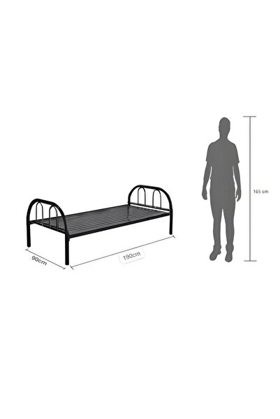 Generic Single Metal Bed Frame 90x190 cm – Heavy Duty Steel Bed for Adults, Staff, Hostel & Guest Room – white Powder Coated Finish – Noise-Free, Strong & Easy to Assemble