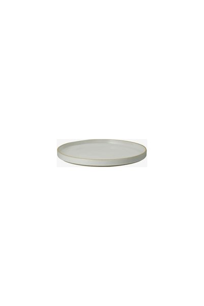 HASAMI PORCELAIN Japanese Design Bright Gray Ceramic Plate Cover 25.5 cm Diam...