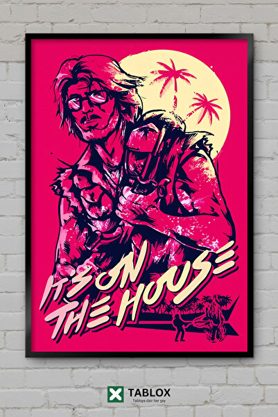 tablomaxtbx Hotline Miami Video Game Retro Action Neon Αφίσα με κορνίζα Διακο...