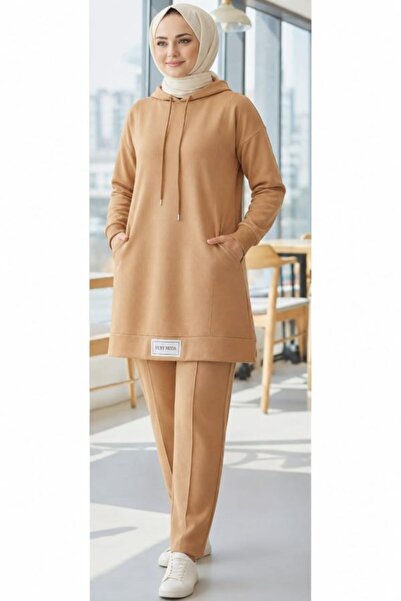SHİROSA Pocket Detailed Hooded Top and Bottom Set