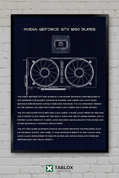 tablomaxtbx Gtx 1650 Super Nvidia Κάρτα γραφικών Gaming με διακοσμητικό πλαίσ...