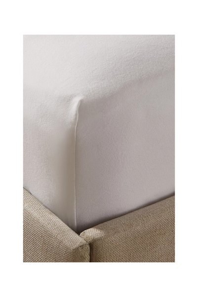 THE WHITE COMPANY Velvet Textured Cotton Elastic Sheet