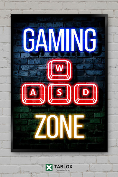tablomaxtbx Gaming Game Zone Region Gamer Player Αφίσα με κορνίζα Διακοσμητικ...