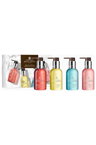 Molton Brown Fresh and Floral Hand Care Collection, Travel-Friendly 4-Piece Set