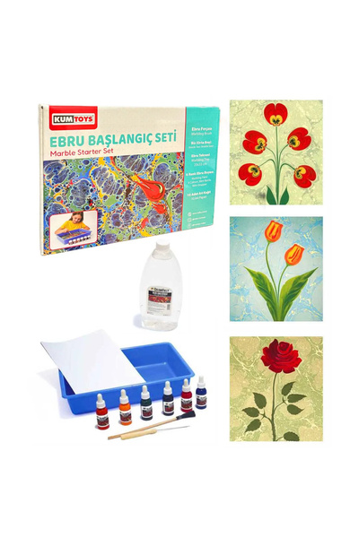 Art Tone KUMTOYS KM5106 COLOURFULLY EBRU BAŞLANGIÇ SETİ 6+ 1 Adet