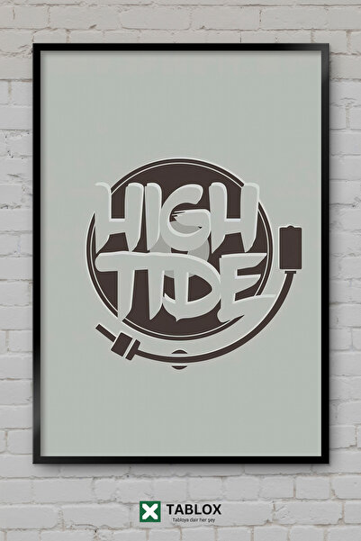 tablomaxtbx Αφίσα μουσικής High Tide Record με κορνίζα, διακοσμητικός πίνακας...