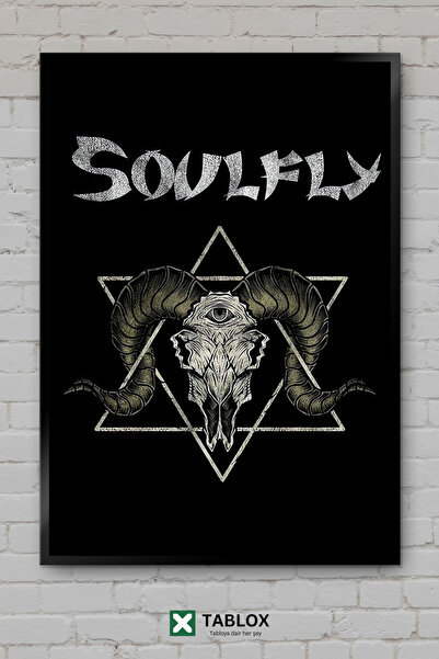tablomaxtbx Αφίσα μουσικής μπάντας Heavy Metal Soulfly Rock, Διακοσμητικός πί...