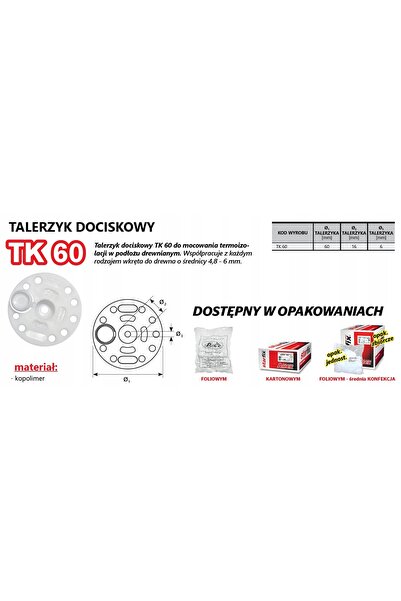 STARFİX Colier de presare pentru polistiren și lână, diametru 60mm, cu capac ...