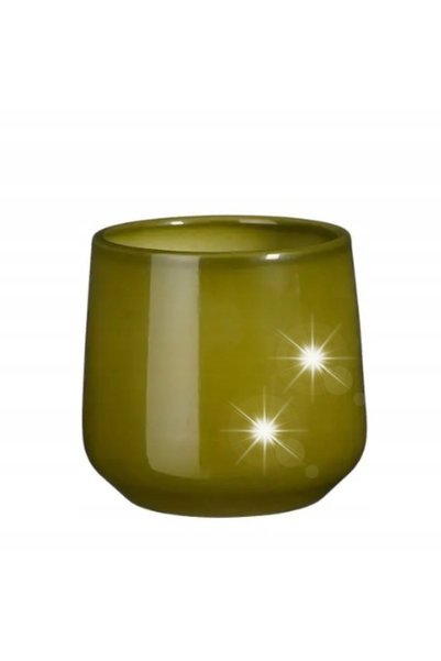 EDELMAN Husă ceramică pentru ghiveci verde boho 21 cm 1 buc.
