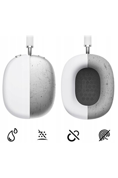 NO BRAND Husă de silicon 3 în 1 pentru Apple AirPods Max, neagră, cu protecți...