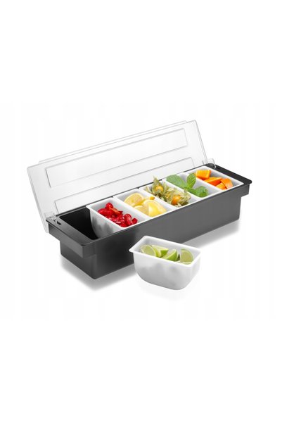 HENDI ORGANIZATOR DE ACCESORII DE COCTEILURI PENTRU BARTENDER - CU 6 COMPARTI...