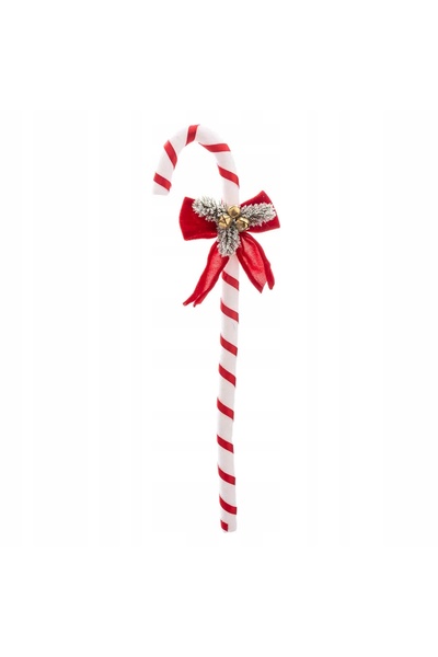 Atmosphera Baston de zahăr 50 CM DECOR DE CRĂCIUN ROȘU ȘI ALB CU FUNDĂ