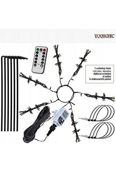 VOLTRONİC Ghirlandă luminoasă cu 192 LED-uri pentru brad de Crăciun, tip stâl...