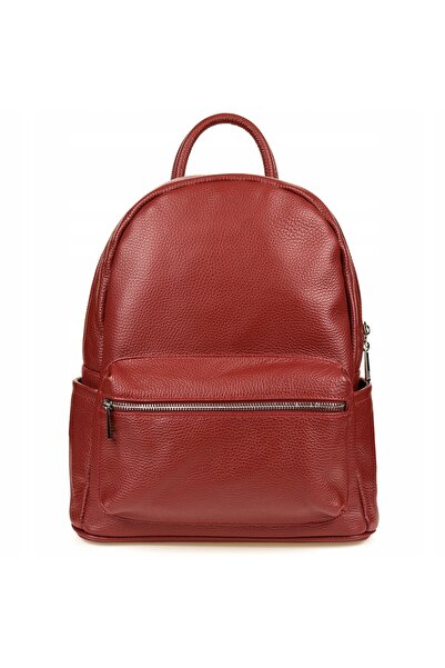 Vera Pelle Rucsac de damă din piele, A4, mare, urban, italian, cu capacitate ...