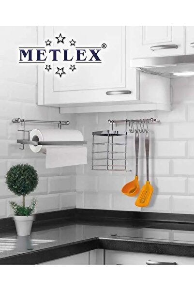 METLEX RELING KUCHENNY 10el Suport cu cârlige pentru prosoape și ustensile, c...