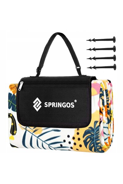 Springos 150x200cm Saltea de picnic și camping, izolantă, de plajă, din fleec...
