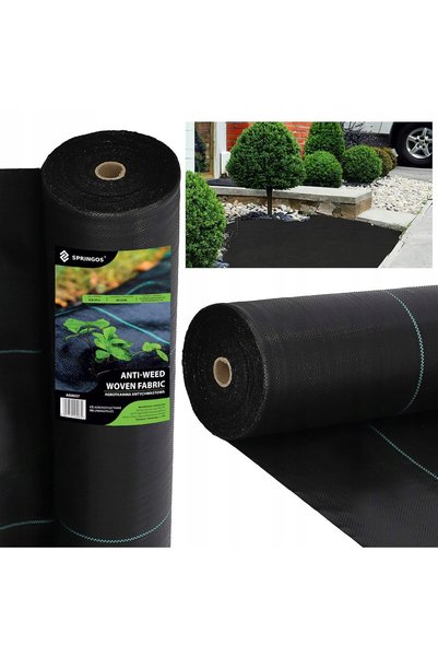 Springos PLASĂ AGROFIBERĂ Anti-Buruieni 90g PLASĂ AGROFIBERĂ 0.8x50m NEAGRĂ p...