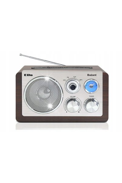 ELTRA Radio FM de rețea Bažant retro lemn închis la culoare