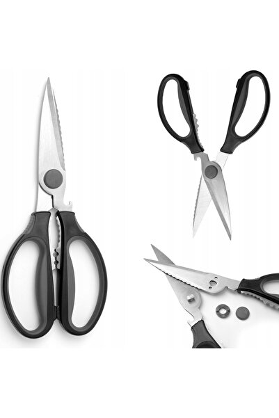 HENDI Foarfecă de bucătărie pliabilă cu mâner moale + deschizător - 856284