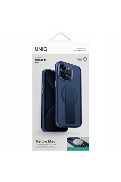 uniq Husă pentru iPhone 15 Pro HELDRO MAGCLICK CHARGING BLUE